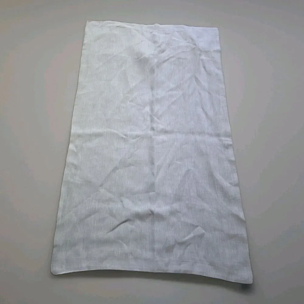 Crate & Barrel Hemp Pillowcase King Sham White Beige 20
